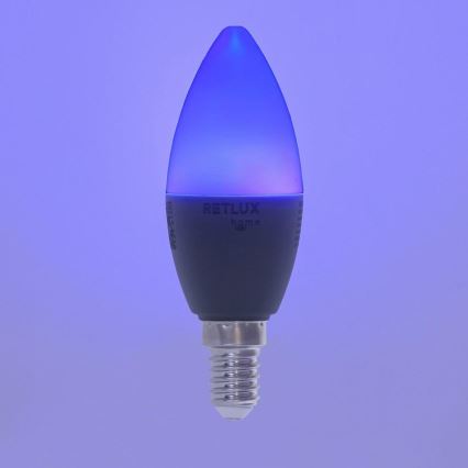 Bombilla LED RGBW regulable C37 E14/4,5W/230V 2700-6500K Wi-Fi Tuya