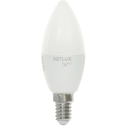 Bombilla LED RGBW regulable C37 E14/4,5W/230V 2700-6500K Wi-Fi Tuya