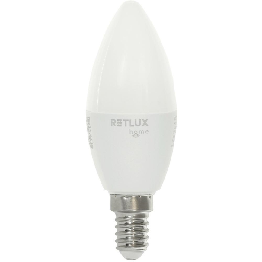 Bombilla LED RGBW regulable C37 E14/4,5W/230V 2700-6500K Wi-Fi Tuya