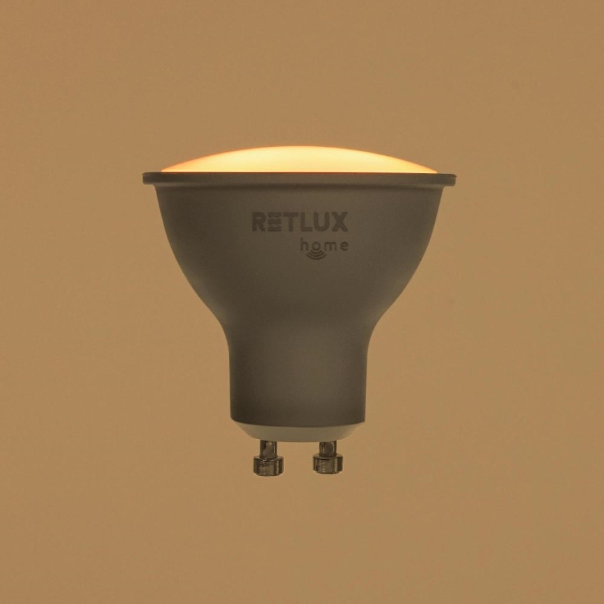 Bombilla LED RGBW regulable MR16 GU10/4,5W/230V 2700-6500K Wi-Fi Tuya