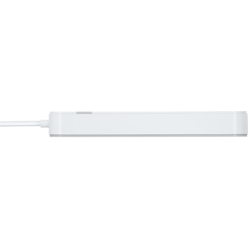 Cable alargador inteligente con interruptor 4Z + 2xUSB-A + 1xUSB-C 1,5 m Wi-Fi Tuya blanco