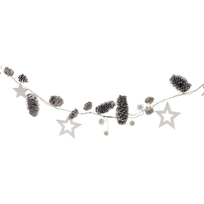 Cadena de luces de Navidad LED 10xLED/3xAA 2,5m blanco cálido