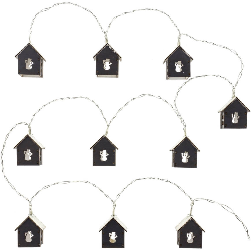 Cadena de Navidad LED 10xLED/2xAA 2,3m blanco cálido