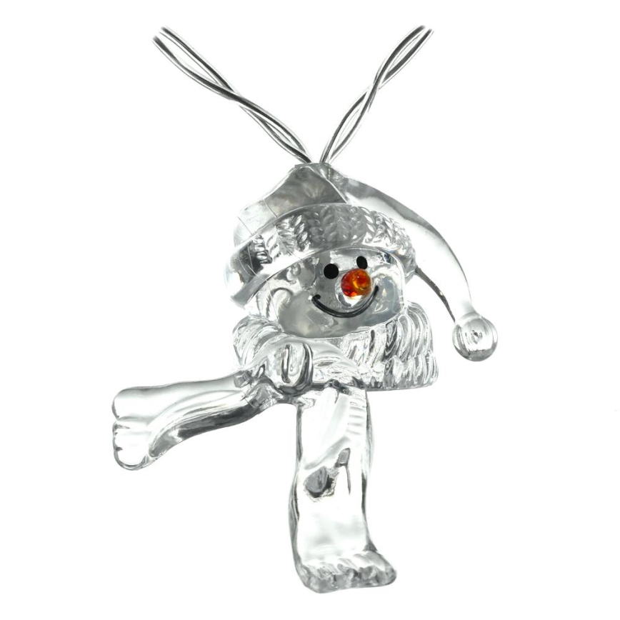 Cadena de Navidad LED 10xLED/2xAA/blanco cálido 1,65m muñecos de nieve