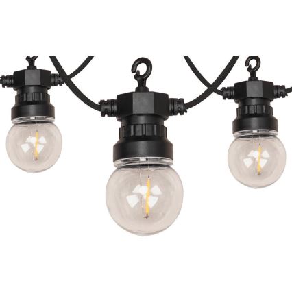 Cadena decorativa LED para exteriores GUIRNALDA G45 10xE27/230V 8m IP44 blanco cálido