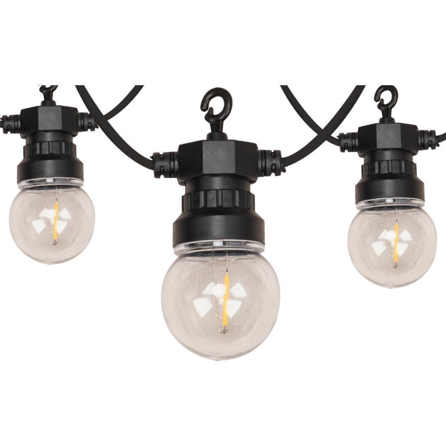 Cadena decorativa LED para exteriores GUIRNALDA G45 10xE27/230V 8m IP44 blanco cálido