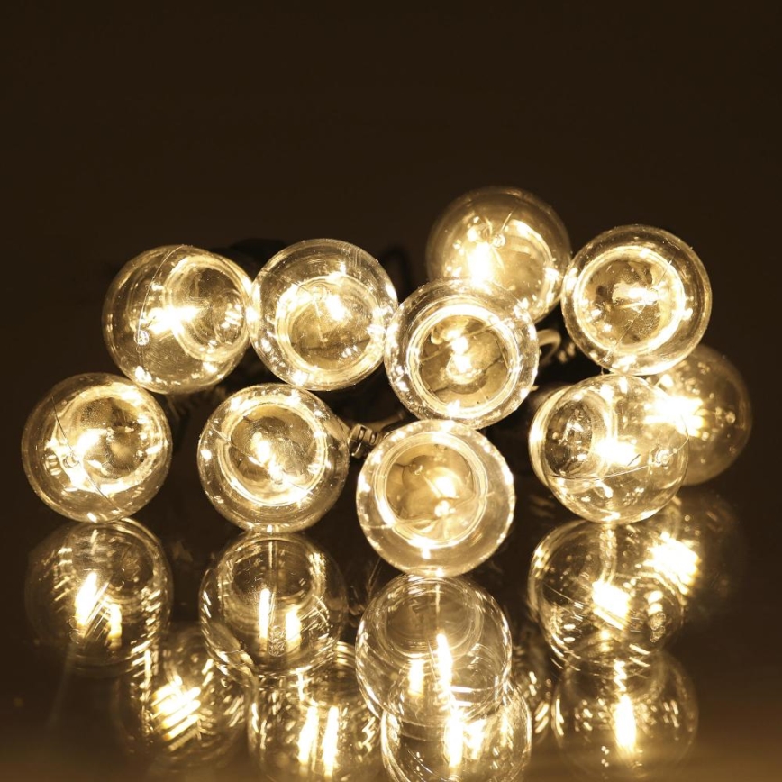 Cadena decorativa LED para exteriores GUIRNALDA G45 10xE27/230V 8m IP44 blanco cálido