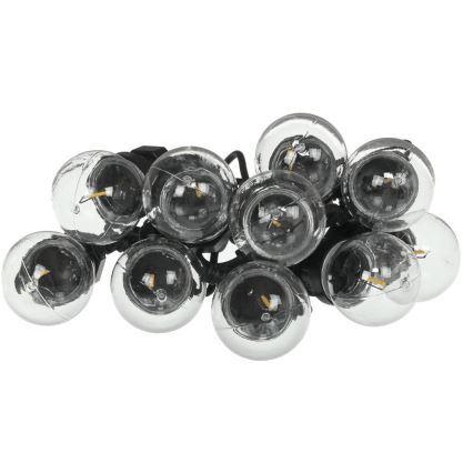 Cadena decorativa LED para exteriores GUIRNALDA G45 10xE27/230V 8m IP44 blanco cálido