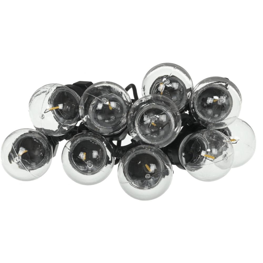 Cadena decorativa LED para exteriores GUIRNALDA G45 10xE27/230V 8m IP44 blanco cálido