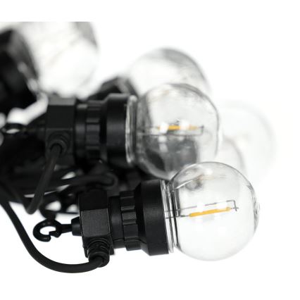 Cadena decorativa LED para exteriores GUIRNALDA G45 10xE27/230V 8m IP44 blanco cálido