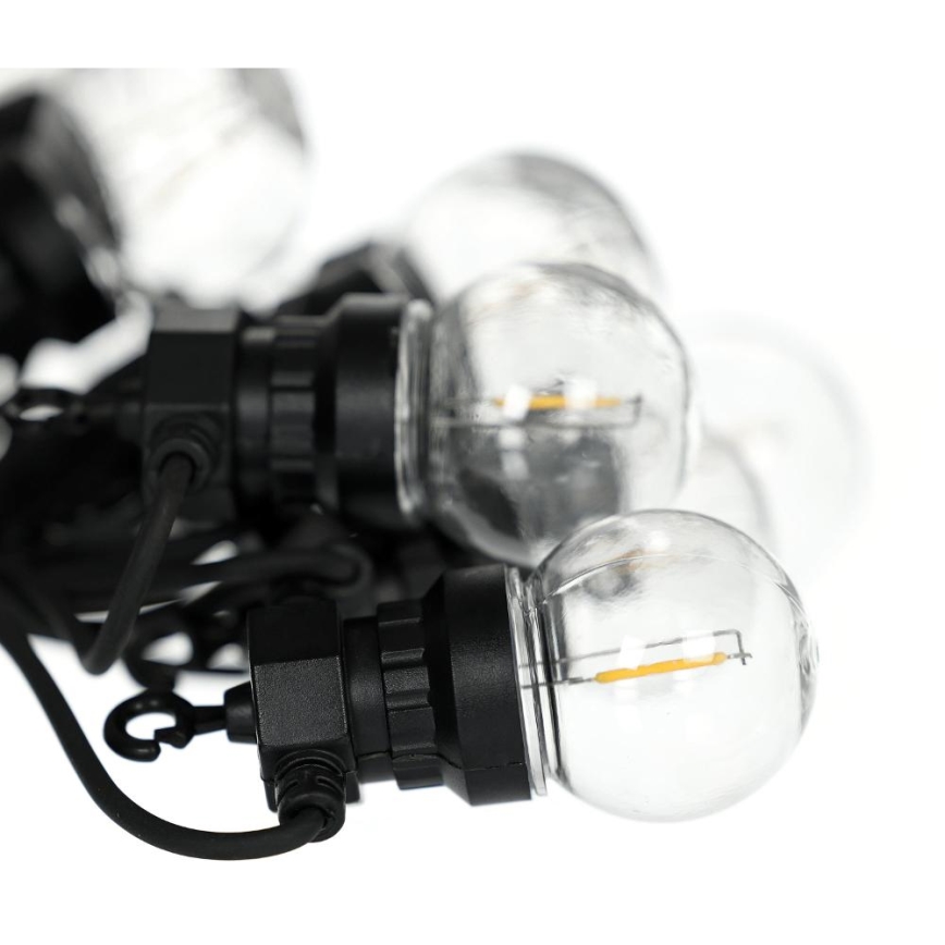 Cadena decorativa LED para exteriores GUIRNALDA G45 10xE27/230V 8m IP44 blanco cálido