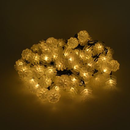 Cadena LED de Navidad para exteriores 80xLED/25m IP44 blanco cálido