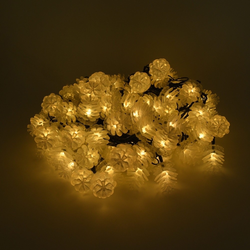 Cadena LED de Navidad para exteriores 80xLED/25m IP44 blanco cálido
