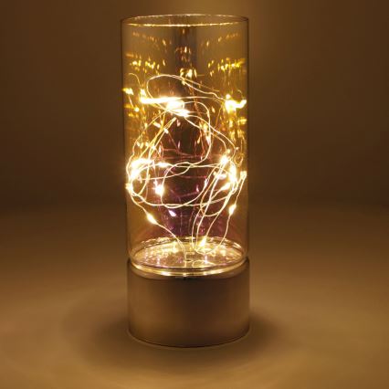 Decoración con cadena de LEDs 3xAA blanco cálido