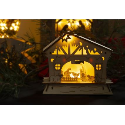Decoración de Navidad LED 4xLED/2xAAA blanco cálido