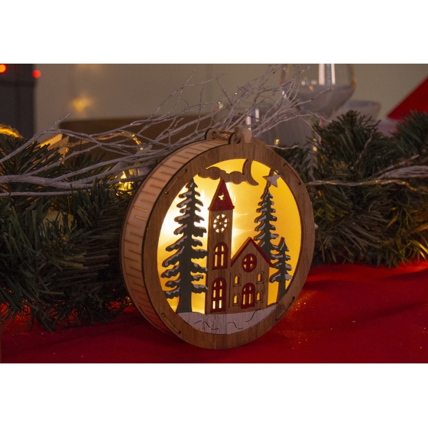 Decoración de Navidad LED 5xLED/2xAAA blanco cálido