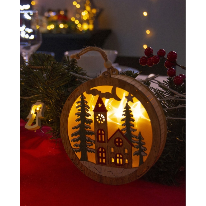Decoración de Navidad LED 5xLED/2xAAA blanco cálido