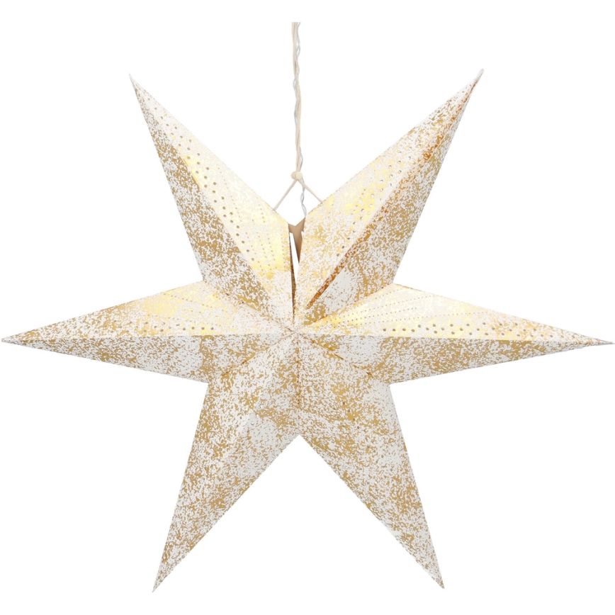 Decoración de Navidad LED LED/3xAA estrella dorada