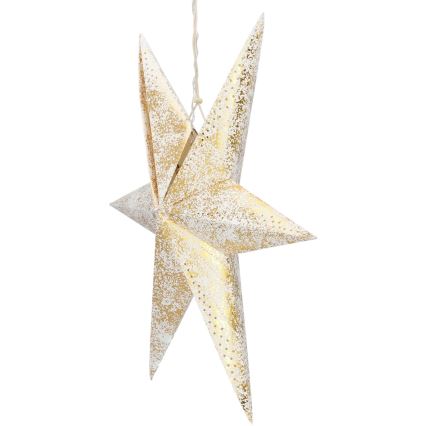 Decoración de Navidad LED LED/3xAA estrella dorada
