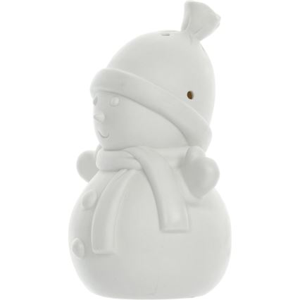 Decoración de porcelana LED de Navidad LED/3xLR44 muñeco de nieve