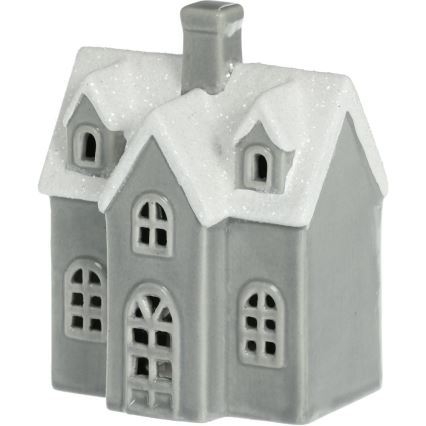 Decoración de porcelana LED LED/2xLR44/blanco cálido casa gris