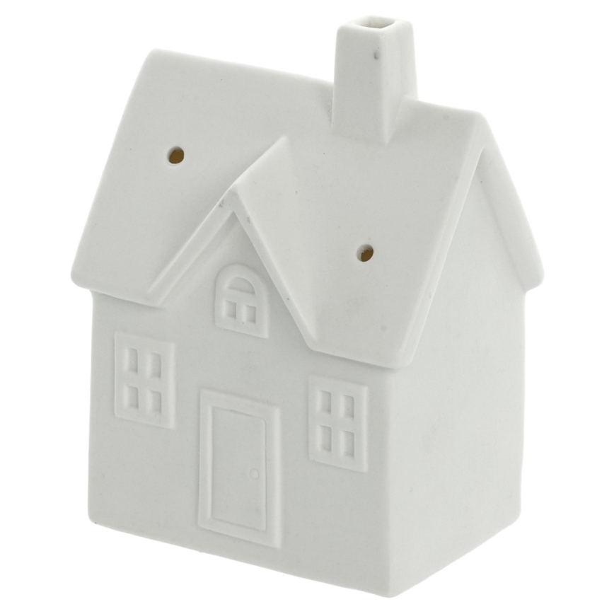 Decoración de porcelana LED LED/3xLR44/blanco cálido Casa Blanca