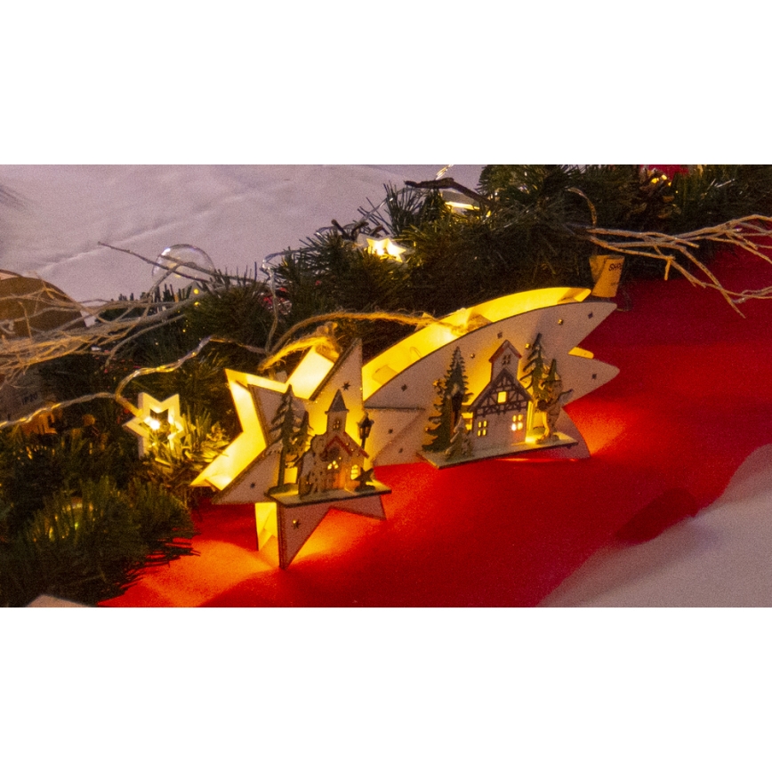 Decoración LED de Navidad LED/2xAA cometa