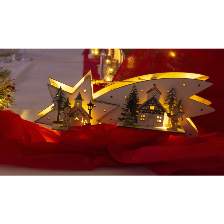 Decoración LED de Navidad LED/2xAA cometa