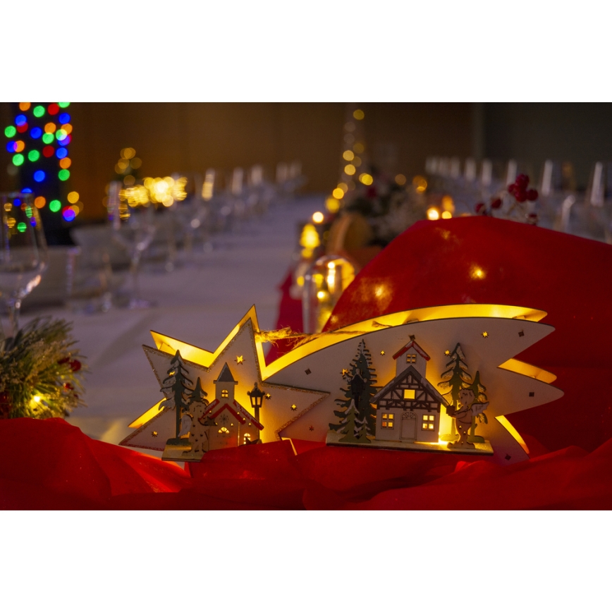 Decoración LED de Navidad LED/2xAA cometa