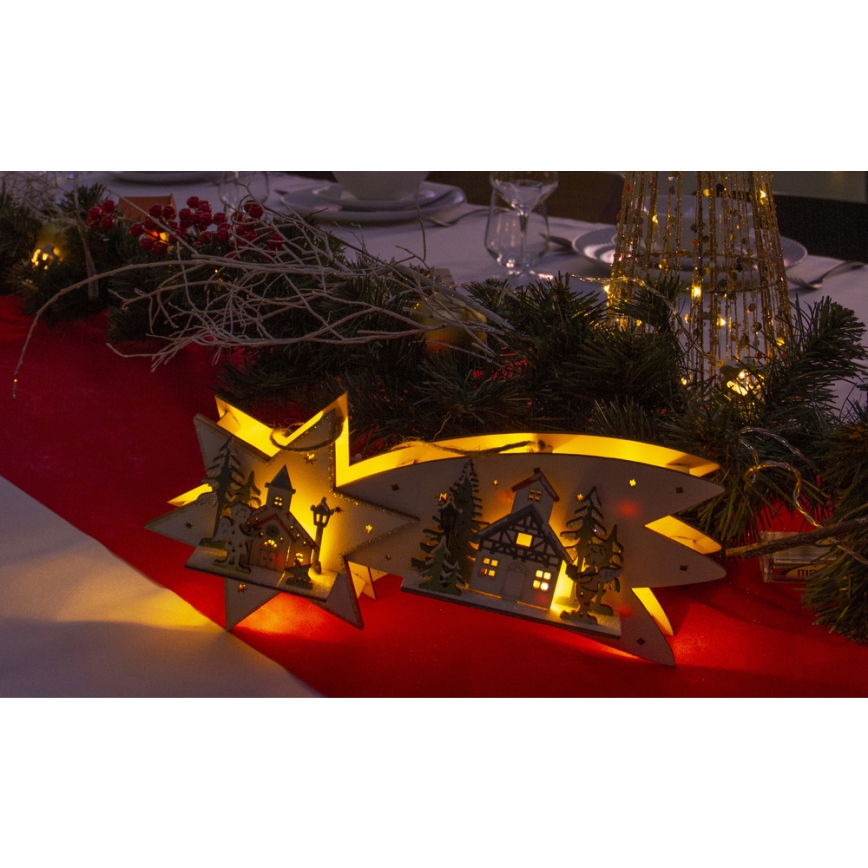 Decoración LED de Navidad LED/2xAA cometa