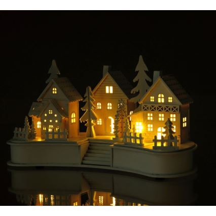 Decoración LED de Navidad LED/2xAA pueblo