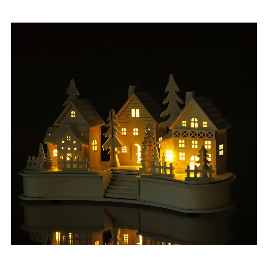 Decoración LED de Navidad LED/2xAA pueblo