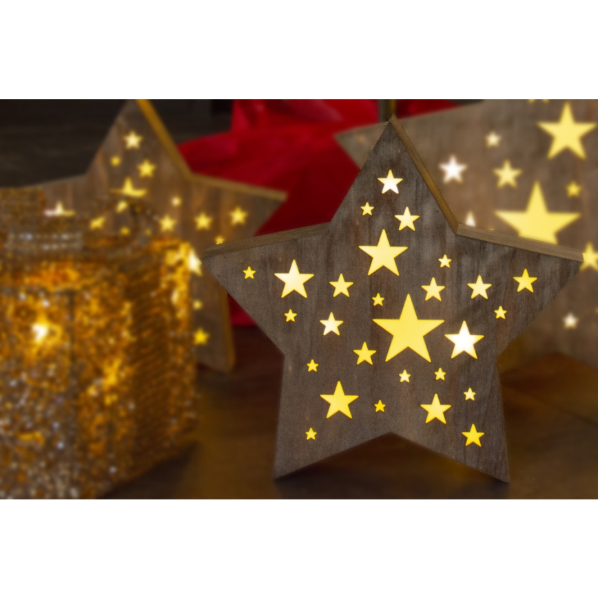 Decoración de navidad LED LED/2xAAA estrella