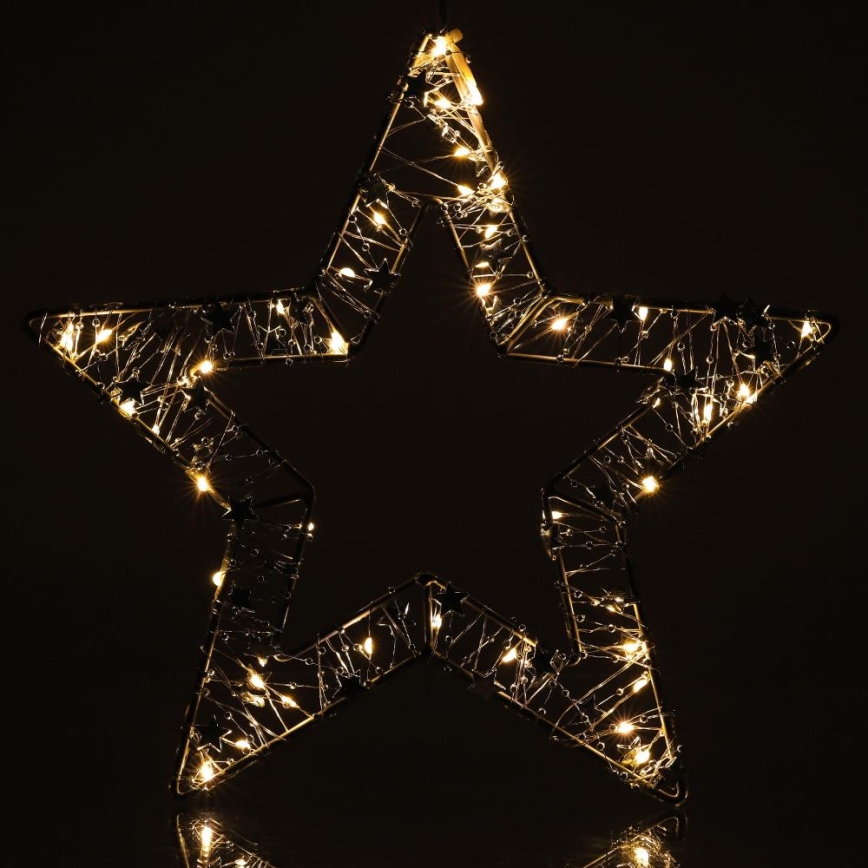 Decoración navideña LED LED/3xAA/blanco cálido estrella
