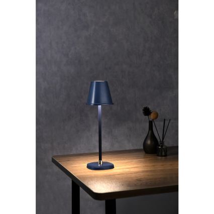Lámpara de mesa LED recargable y regulable LED/3W/1800 mAh azul oscuro