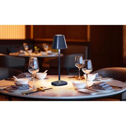 Lámpara de mesa LED recargable y regulable LED/3W/1800 mAh azul oscuro