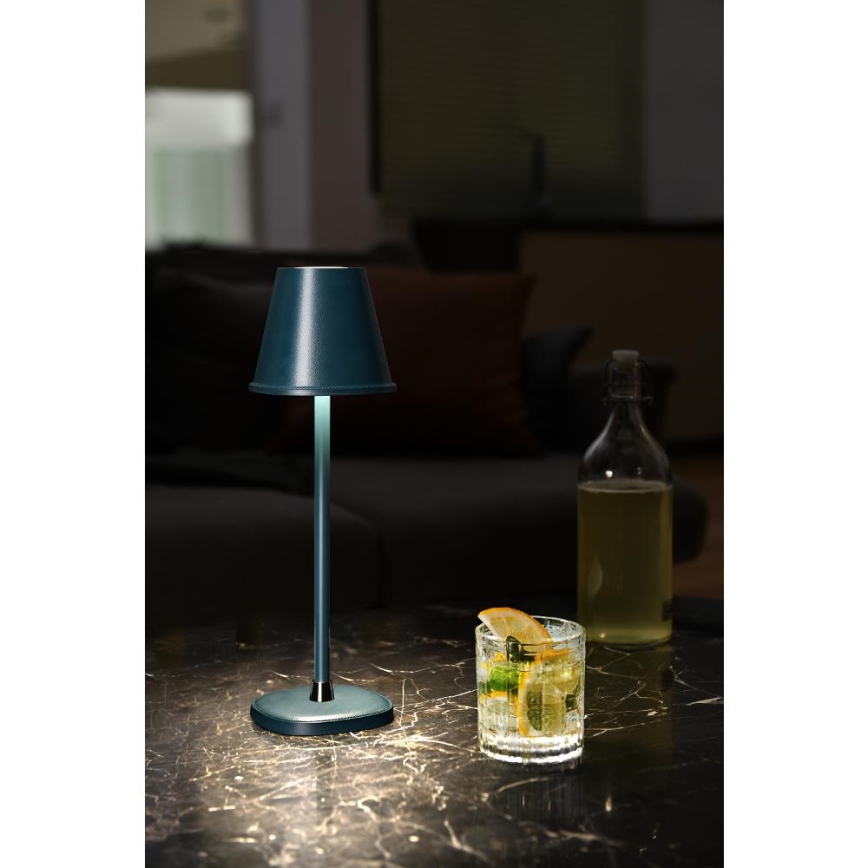 Lámpara de mesa LED recargable y regulable LED/3W/1800 mAh azul oscuro