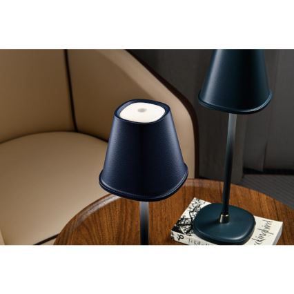 Lámpara de mesa LED recargable y regulable LED/3W/1800 mAh azul oscuro