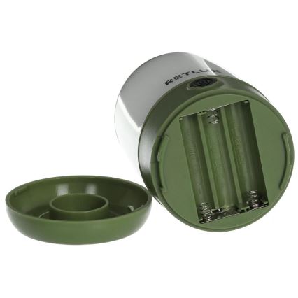 Lámpara portátil LED regulable LED/3W/3xAAA verde