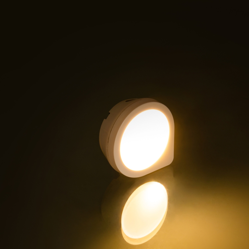 LED Luz de orientación con sensor para enchufes LED/0,4W/230V 3000K blanco