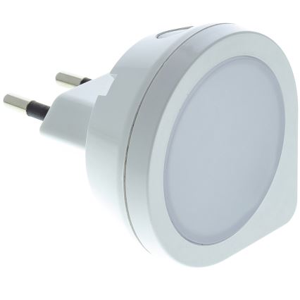 LED Luz de orientación con sensor para enchufes LED/0,4W/230V 3000K blanco