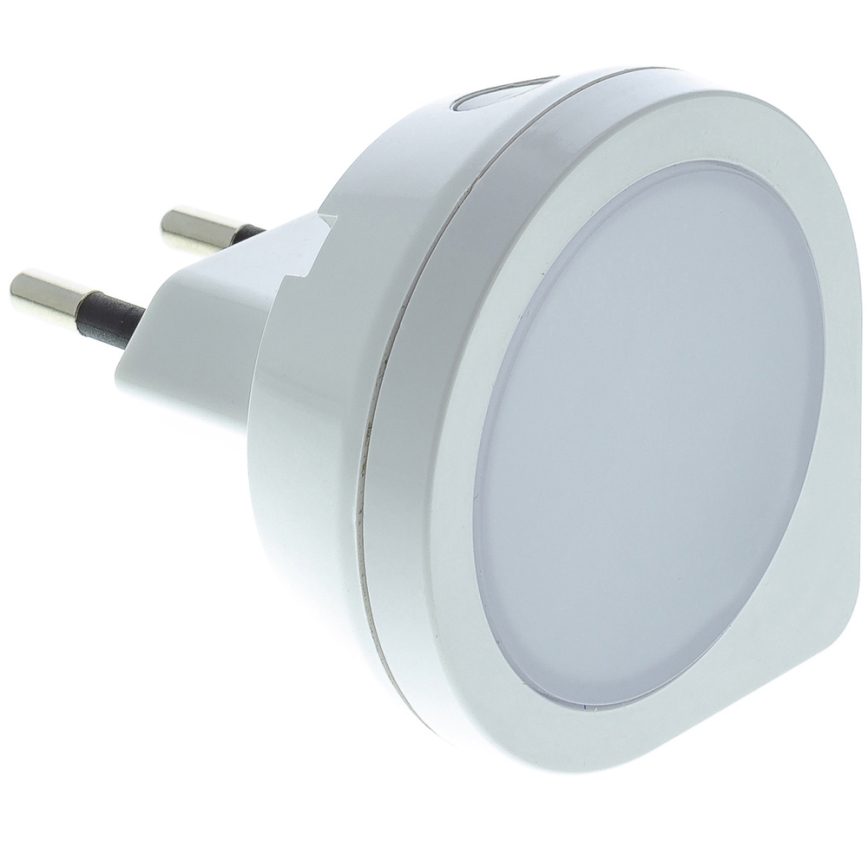 LED Luz de orientación con sensor para enchufes LED/0,4W/230V 3000K blanco