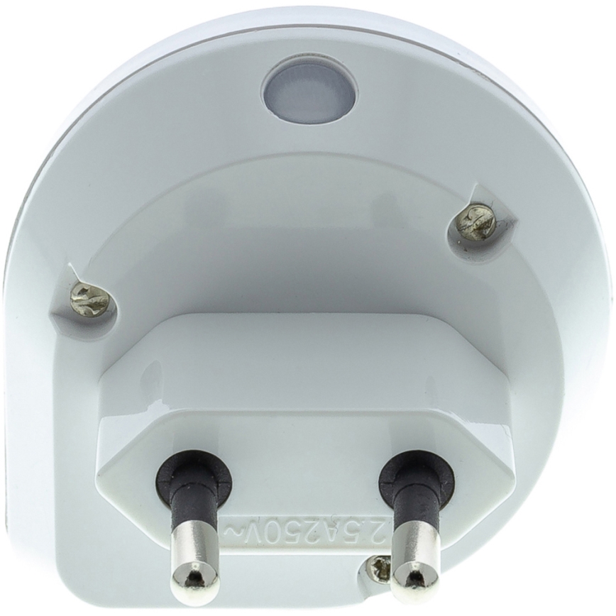 LED Luz de orientación con sensor para enchufes LED/0,4W/230V 3000K blanco