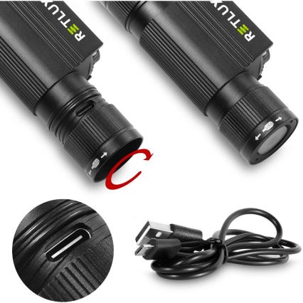 Linterna frontal de aluminio recargable con LED LED/2600 mAh IP66