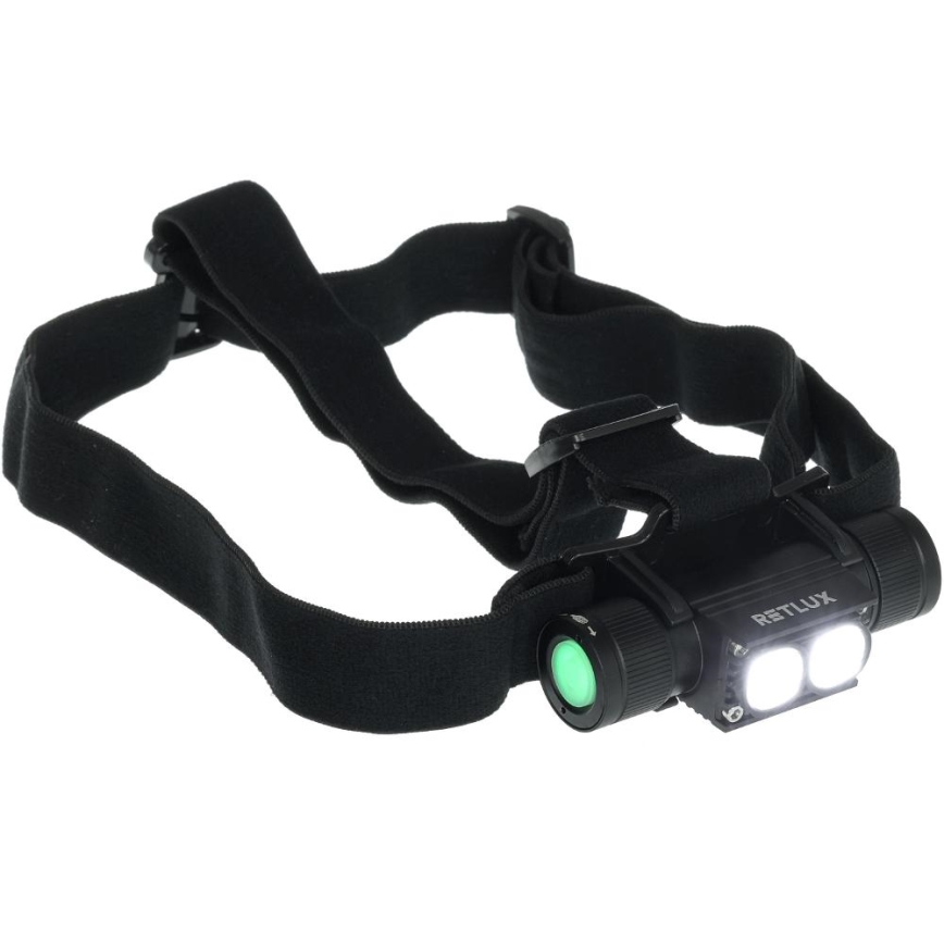 Linterna frontal de aluminio recargable con LED LED/2600 mAh IP66