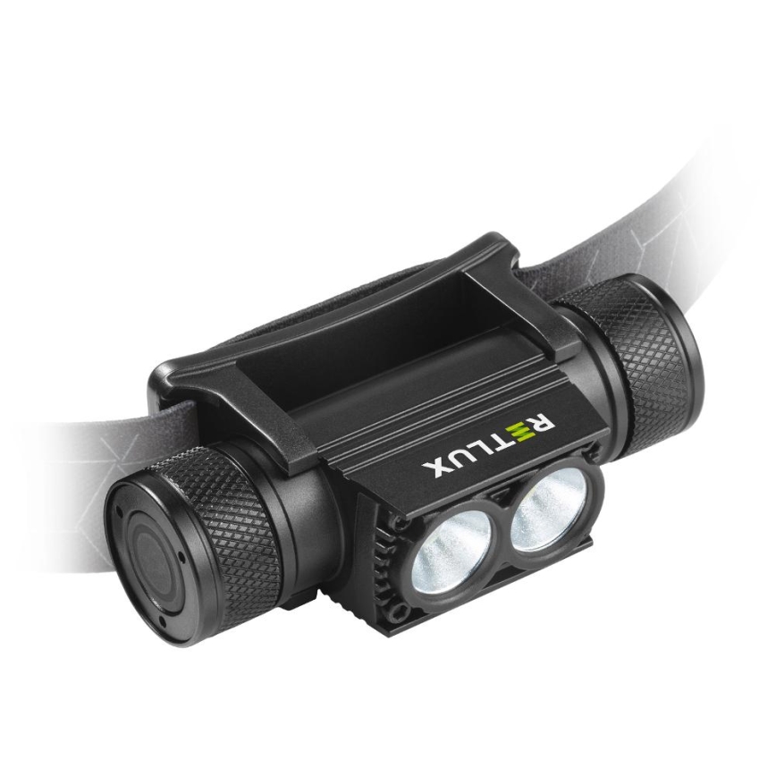 Linterna frontal LED de aluminio recargable y regulable LED/2600 mAh IP65