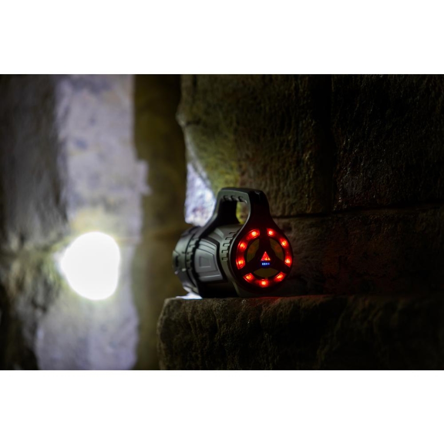 Linterna recargable LED regulable para exteriores con un power bank LED/21W/4400mAh IP44