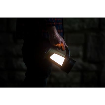 Linterna recargable LED regulable para exteriores con un power bank LED/21W/4400mAh IP44