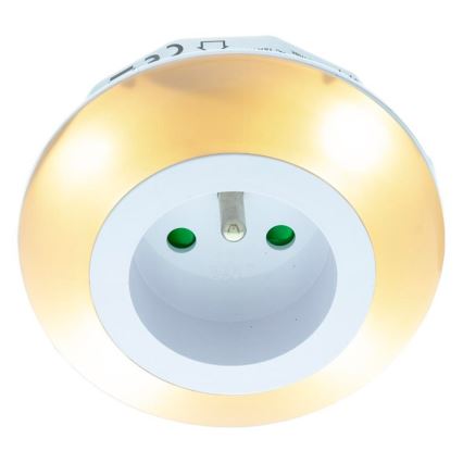 Luminaria de orientación LED con sensor crepuscular y enchufe LED/0,6W/230V
