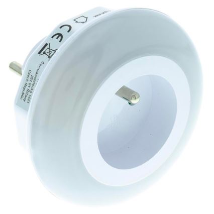 Luminaria de orientación LED con sensor crepuscular y enchufe LED/0,6W/230V